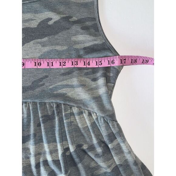 White Birch Soft Knit Dress Casual Blue Gray Camo Shift Teacher Knee Length Med - Picture 6 of 10